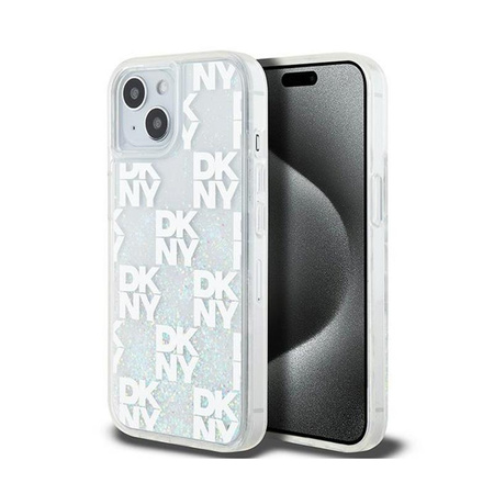 DKNY Liquid Glitter Multilogo - iPhone 15 / 14 / 13 Case (white)