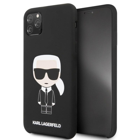 Karl Lagerfeld Fullbody Silicone Iconic - iPhone 11 Pro Max Case (Black)