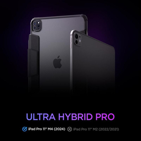 Spigen Ultra Hybrid Pro - Étui pour iPad Pro 11" (M4, 2024) (Noir)