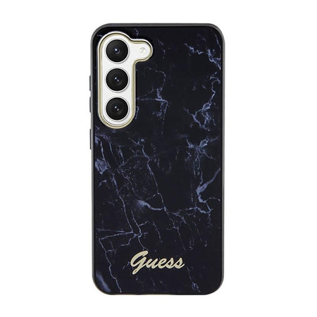Guess Marble Collection - pouzdro pro Samsung Galaxy S23+ (černé)