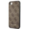 Guess 4G Metall Gold Logo - Hülle für iPhone SE 2022 / SE 2020 / 8 / 7 (braun)