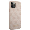 Guess 4G Metall Gold Logo - iPhone 12 Pro Max Tasche (rosa)