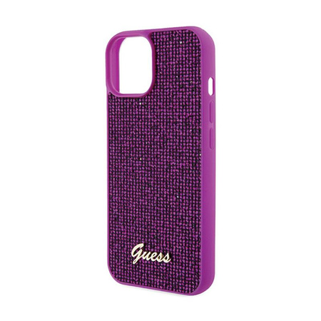 Guess Disco Metal Script - iPhone 15 Case (fuchsia)