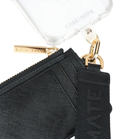 Case-Mate Essential Phone Strap mit Brieftasche - Universeller Handy-Strap mit Brieftasche (Schwarz)