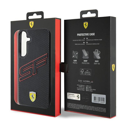 Ferrari Big SF Perforated - pouzdro pro Samsung Galaxy S24+ (černé)