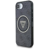 Guess IML Metal Glitter 4G Circle Triangle MagSafe - Case for iPhone 16e (black)