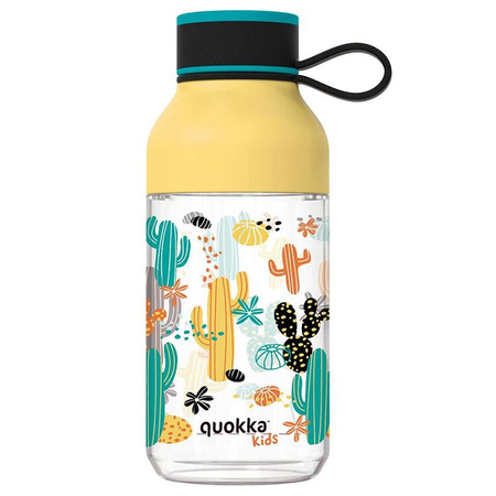 Quokka Ice Kids with strap - 430 ml tritan water bottle with strap (Cactus)