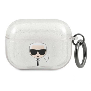 Karl Lagerfeld Karl Head Glitter - Airpods Pro Gehäuse (silber)