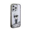 Karl Lagerfeld Liquid Glitter Ikonik - Coque pour iPhone 15 Pro (Transparent)