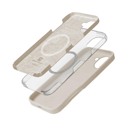 Crong Color Cover Magnetic - Étui MagSafe pour iPhone 16 (beige pierre)