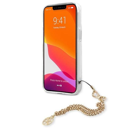 Guess Peony Chain Handle - iPhone 13 Pro Max Case (Gold)