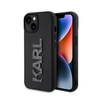 Karl Lagerfeld 3D gumi csillogó logó - iPhone 15 tok (fekete)