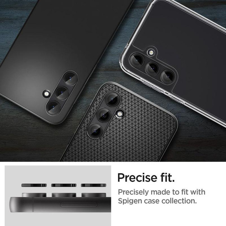 Spigen Optik.TR EZ Fit kamera objektívvédő - Lencse védőüveg Samsung Galaxy S23 FE (2 db) (Fekete)