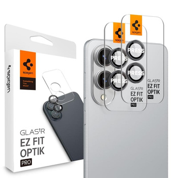 Spigen Optik Pro GLAS.TR EZ Fit Camera Protector 2-Pack - Lens protection glass for Samsung Galaxy S25 Edge (2 pcs)(Black)