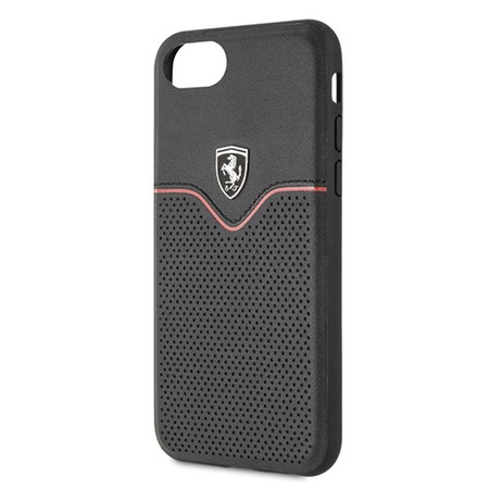 Ferrari Victory - Skórzane etui iPhone 8 / 7 (czarny)