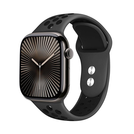 Crong Duo Sport - Strap for Apple Watch 38/40/41/42 mm (gray/black)