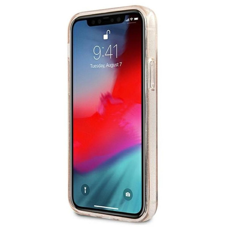 Guess Glitter 4G Big Logo - iPhone 12 / iPhone 12 Pro tok (arany)