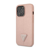 Guess Saffiano Triangle Logo Tasche - iPhone 14 Pro Max Tasche (rosa)