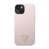 Silikonové pouzdro Guess s trojúhelníkovým logem - iPhone 14 Plus (fialové)