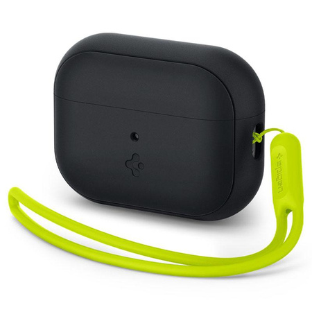 Spigen Silicone Fit Strap - étui pour Apple AirPods Pro 1 / 2 (Noir / Vert)