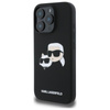 Karl Lagerfeld Silikon Doppelköpfe drucken MagSafe - iPhone 16 Pro Max Hülle (schwarz)