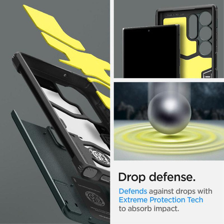 Spigen Tough Armor - Gehäuse für Samsung Galaxy S23 Ultra (Abyss Grün)