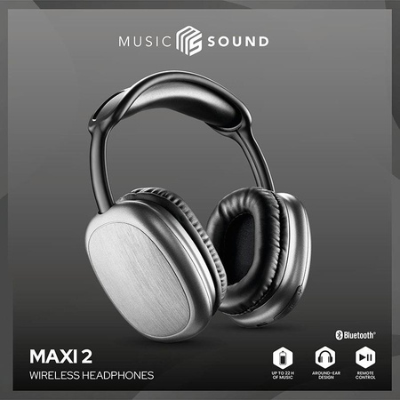 Music Sound MAXI2 - Bezdrátová sluchátka do uší Bluetooth V5.0 (černá)