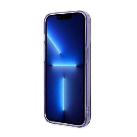 Guess Peony Glitter Case - Coque iPhone 14 Pro Max (Lilas)