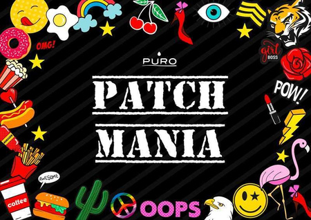 PURO Patch Mania - Samsung Galaxy A3 (2017) Hülle mit 5 Aufklebern (gelb)