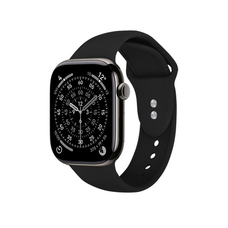 Crong Liquid - Armband für Apple Watch 44/45/46/49 mm (schwarz)