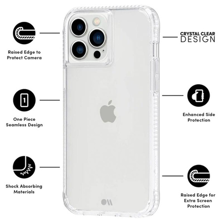 Case-Mate Tough Clear Plus - Schutzhülle für iPhone 13 Pro Max (Transparent)