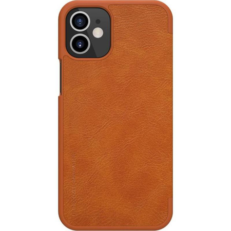 Kožené pouzdro Nillkin Qin - Pouzdro pro Apple iPhone 12 Mini (Hnědé)