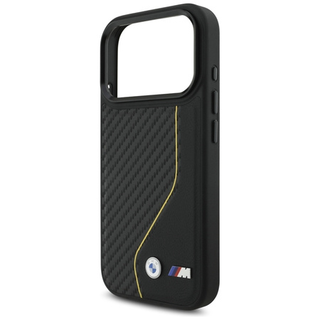 Etui do iPhone 17 Pro do MagSafe BMW M Oryginalny Czarny Skórzany Case