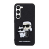 Karl Lagerfeld NFT Saffiano Karl & Choupette - Hülle für Samsung Galaxy S23+ (Schwarz)