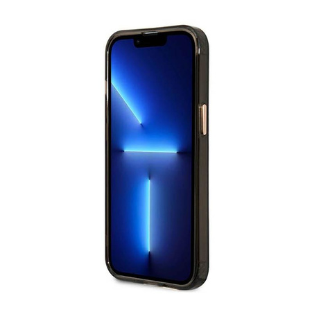 Guess Gold Outline Translucent MagSafe - pouzdro pro iPhone 13 Pro (černé)