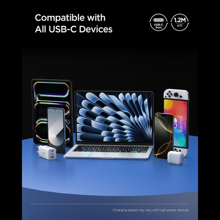 Spigen EB24012CC Essential - USB-C zu USB-C PD Kabel 240W 1,2m (Weiß)