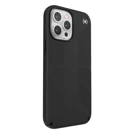Speck Presidio2 Grip - Coque antidérapante pour iPhone 13 Pro Max / iPhone 12 Pro Max (Noir)