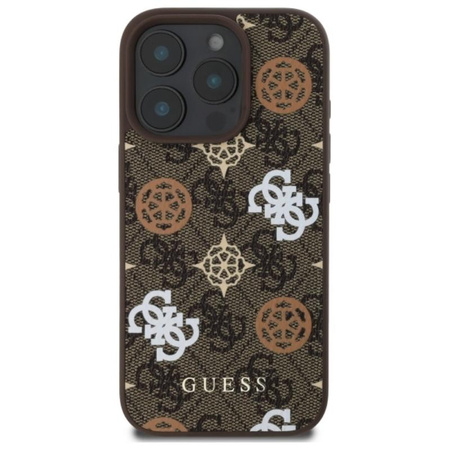 Guess Peony On 4G Background MagSafe - iPhone 16 Pro Max Case (brown)