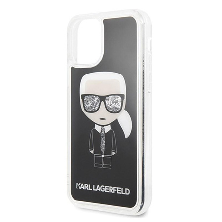 Karl Lagerfeld Iconic Glitter - pouzdro pro iPhone 11 Pro Max (černé)