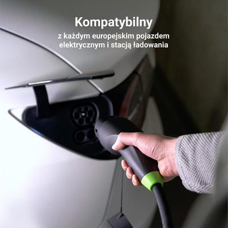 Green Cell - GC Snap Type 2 EV charging cable 22 kW 5 m pour Tesla Model 3 / S / X / Y, VW ID.3, ID.4, Kia EV6, Audi E-Tron, Fiat 500e