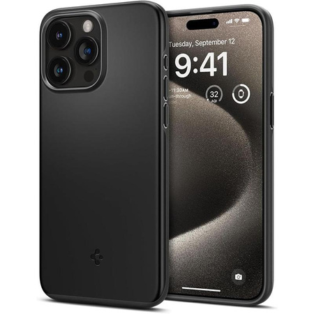 Spigen Thin Fit - tok iPhone 15 Pro Max készülékhez (fekete)