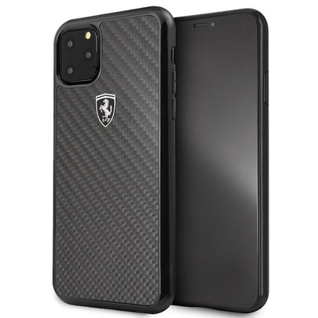 Ferrari Real Carbon Heritage - iPhone 11 Pro Max Hülle (schwarz)