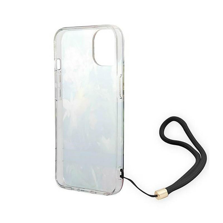Guess Flower Cord - pouzdro pro iPhone 14 (modré)