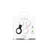 PURO ICON Case - Silicone keychain for Apple AirTag (set of 2) (black and sand pink)