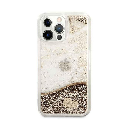 Guess Liquid Glitter Charms - iPhone 14 Pro Case (Gold)