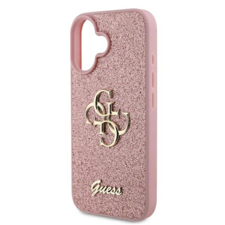 Guess Fixed Glitter Big 4G - Case for iPhone 16 Plus (pink)