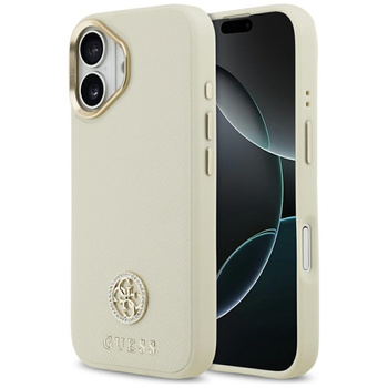 ETUI DO IPHONE 17 do MAGSAFE GUESS ORYGINALNE BEŻOWE ELEGANCKIE MODNE
