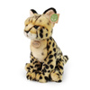 Rappa - Plyšový realistický maskot kočka Serval sedící 30 cm Ekologicky šetrný