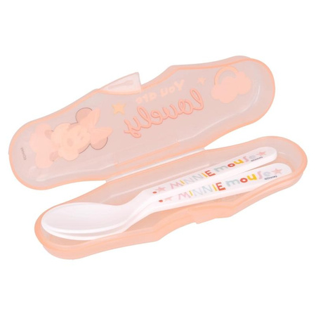 Minnie Mouse - 2 feeding spoon + case (Indigo dreams)
