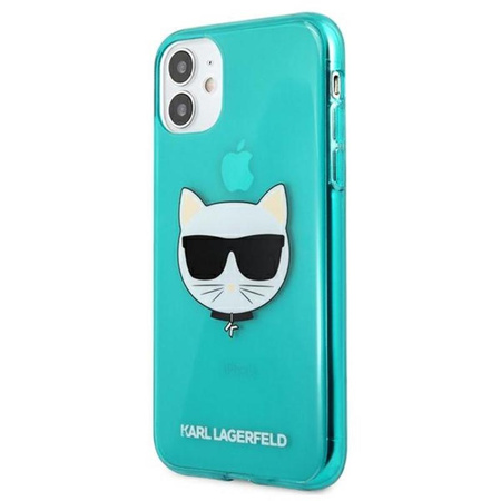 Karl Lagerfeld Choupette Head - iPhone 11 Case (fluo blue)
